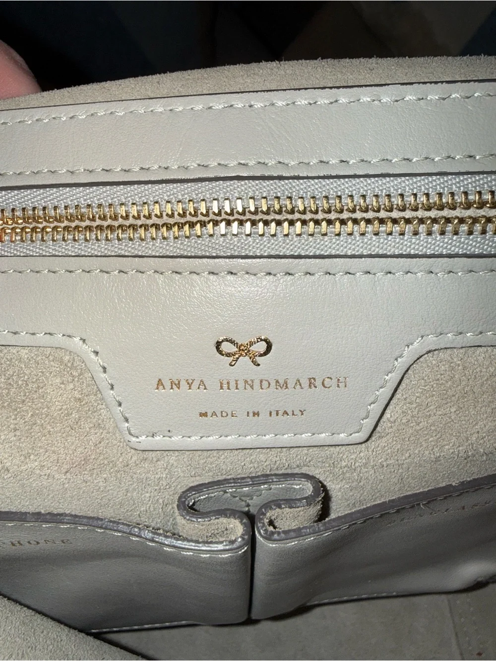 Anya Hindmarch sleek gray